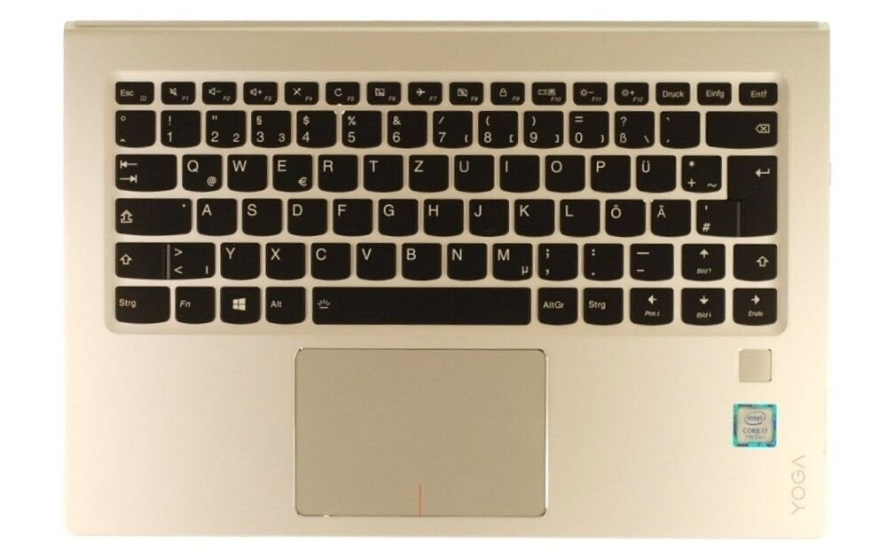 Lenovo Orijinal Yoga 910-13IKB Glass 80VG Ledli Türkçe Klavye Dahil Üst Kasa Gold