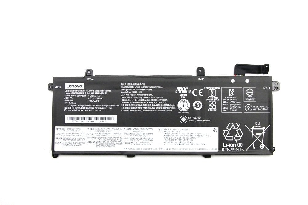 Orijinal Lenovo ThinkPad T490 T495 P43s Notebook Batarya Laptop Pil