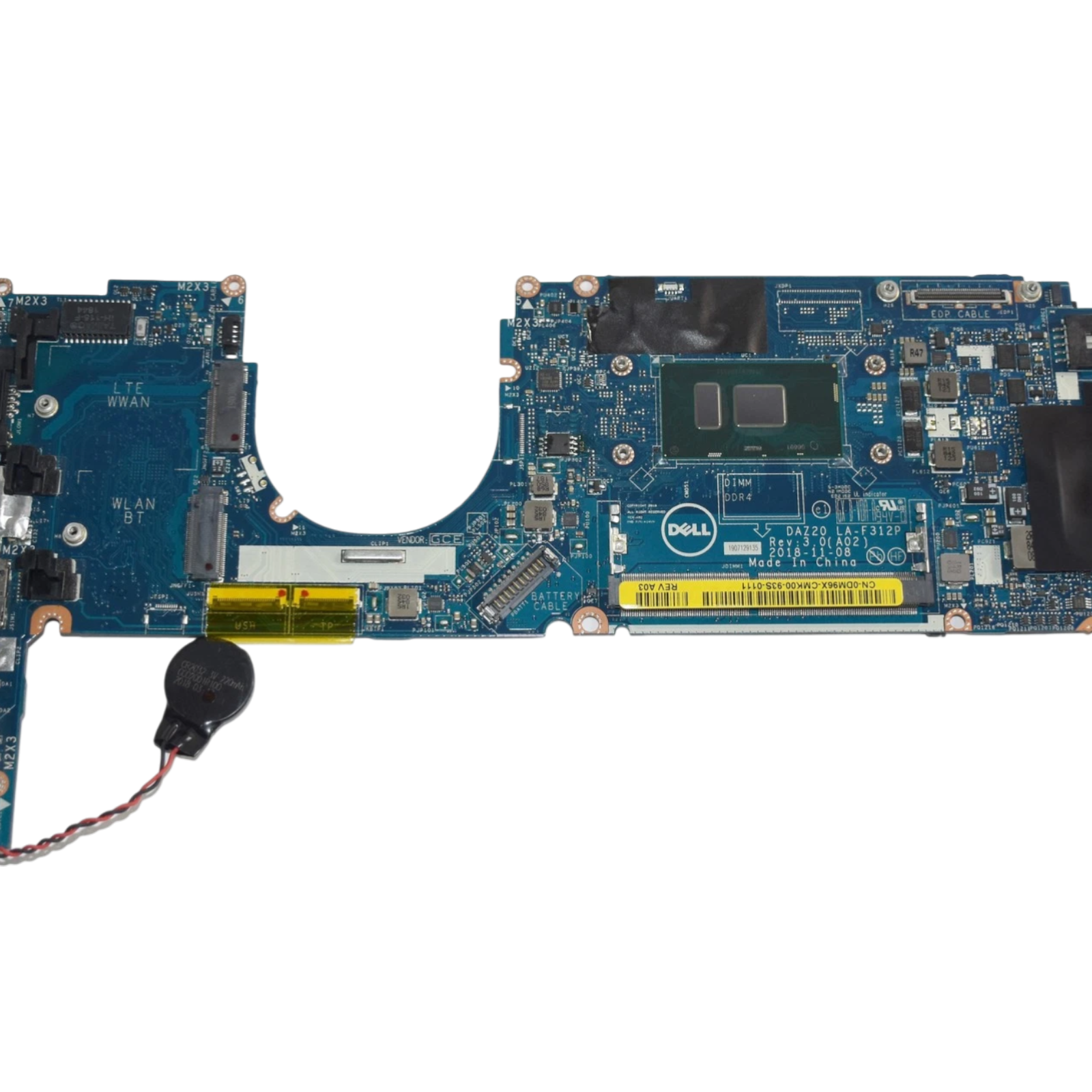 Dell Latitude 7290 i7-7600U LA-F312P Laptop Anakart