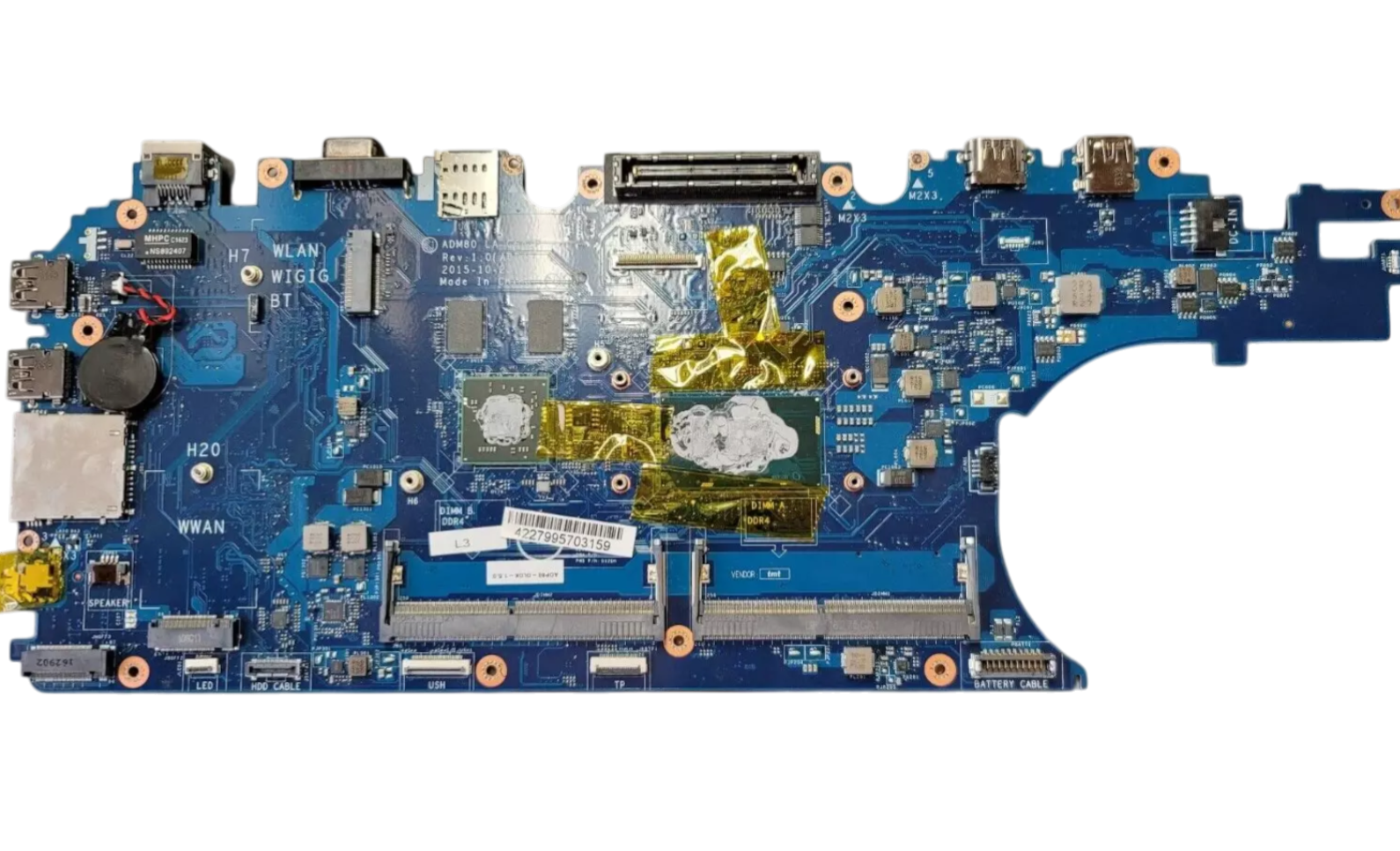 Dell Latitude E5570 i7-6600U LA-C642P Laptop Anakart