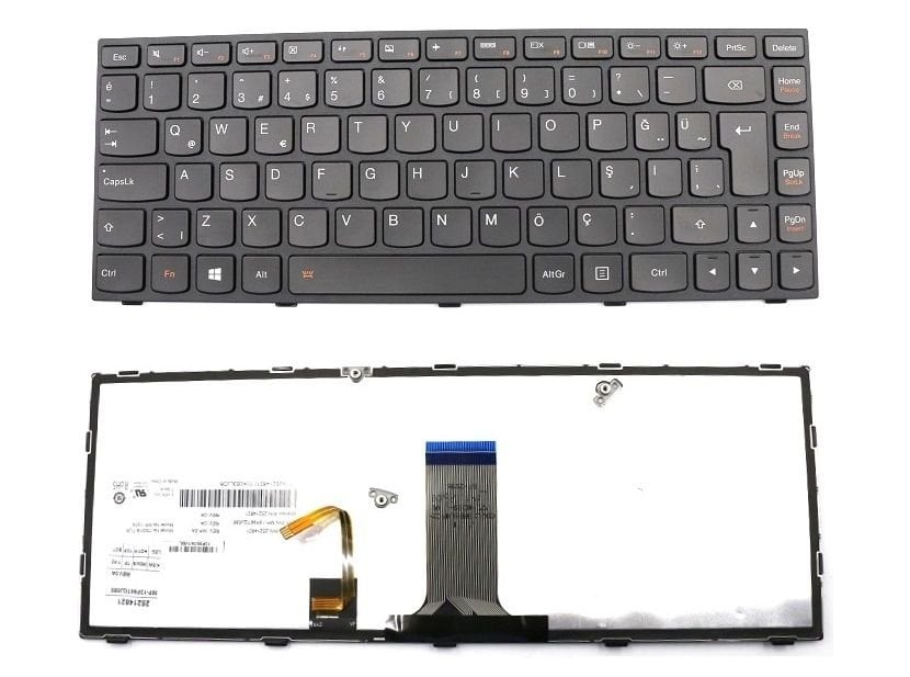 Lenovo Orijinal 25214821 T5G1B-TUR MP-13P9 Notebook Türkçe Ledli Klavye Tuş Takımı