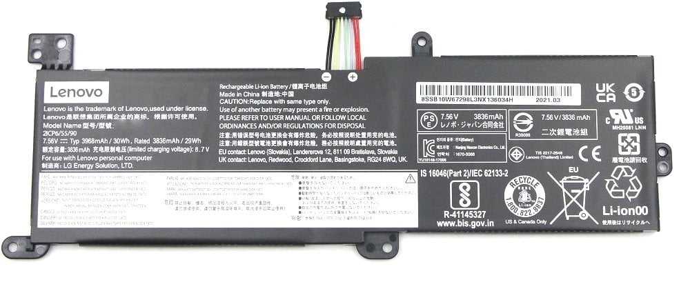 Orijinal Lenovo ideapad L16M2PB1 Laptop Batarya Notebook Pili