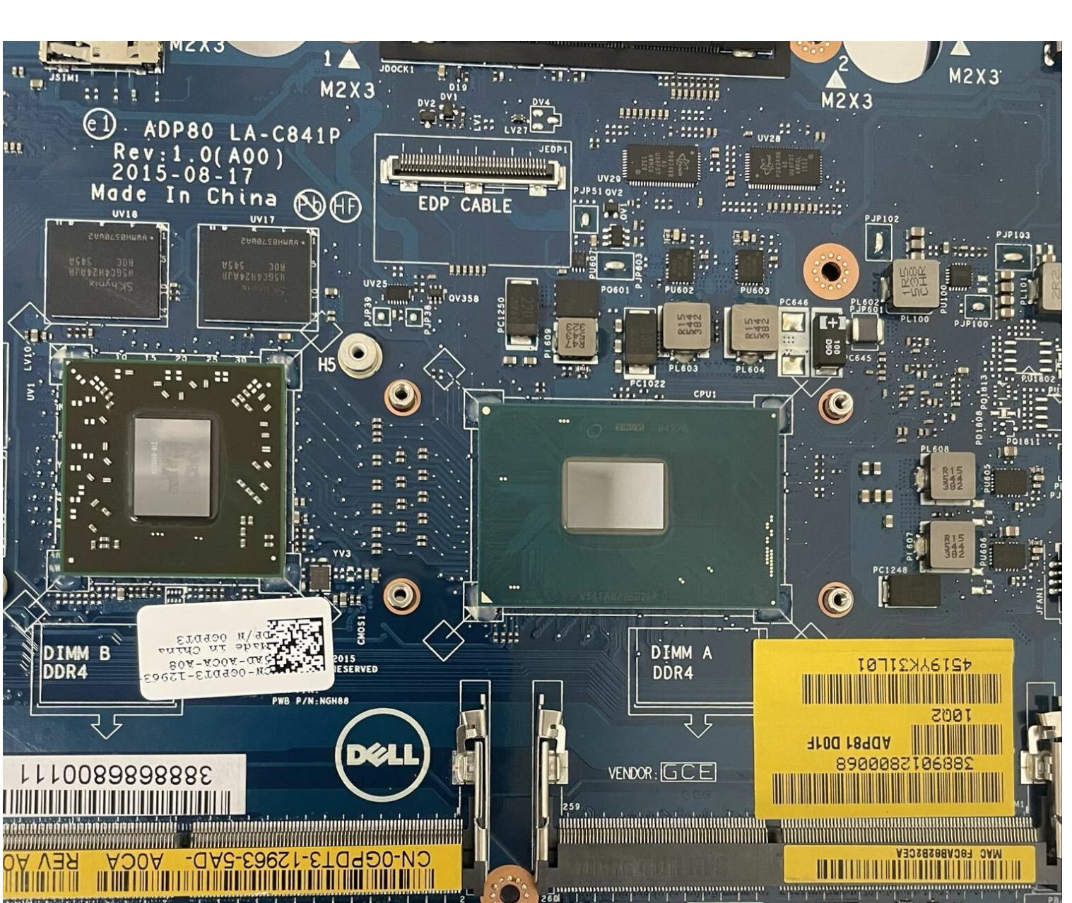 Dell Precision 3510 LA-C841P Anakart: i5-6300HQ Uyumlu Seçim Rehberi anakart görsel 2