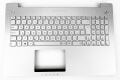 Asus Silver Gri  Renk N550 N550L N550J N550JK N550JV N550JX Rog G550J G550JK G550JX Q550, Q550L Q550J Q550JK Q550JX Üst kasa Aydınlatmalı ışıklı klavye