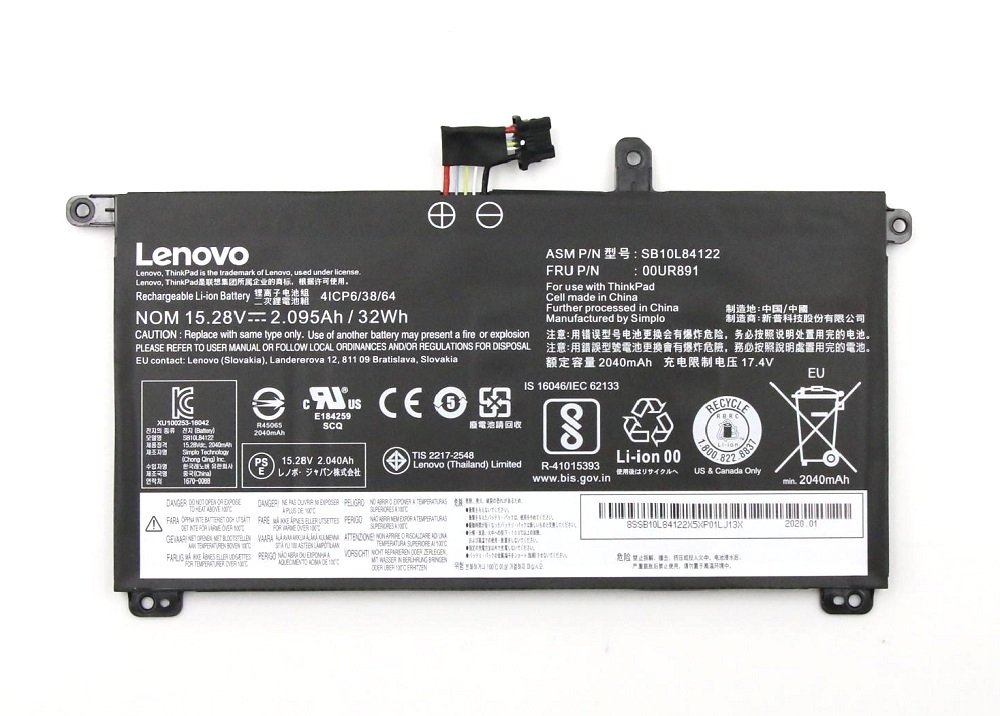 Orijinal Lenovo Thinkpad T570 P51s T580 Notebook Batarya Laptop Pili 00UR891