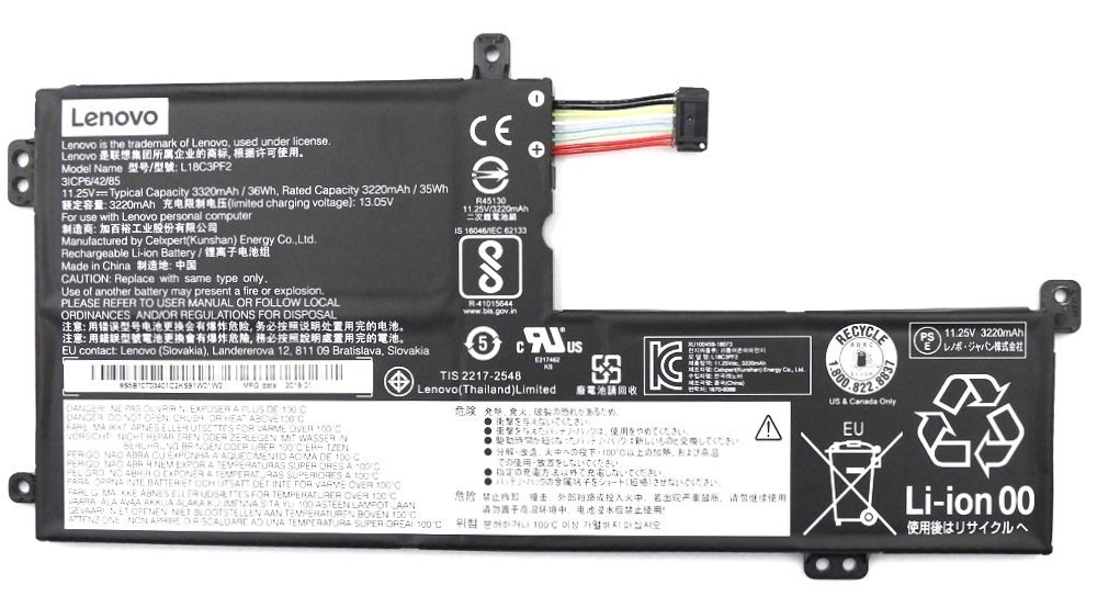 Orijinal Lenovo ideapad V340-17IWL Laptop Batarya Notebook Pili L18C3PF2