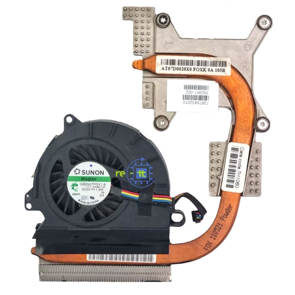 Orijinal Hp EliteBook AT07D0010A0 GB0507PGV1-A Cpu Sogutucu Heatsink Fan