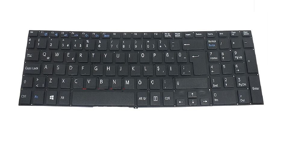 Sony Vaio Fit 15 SVF15 SVF153 SVF154 Serisi Siyah Klavye Tuş Takımı Türkçe