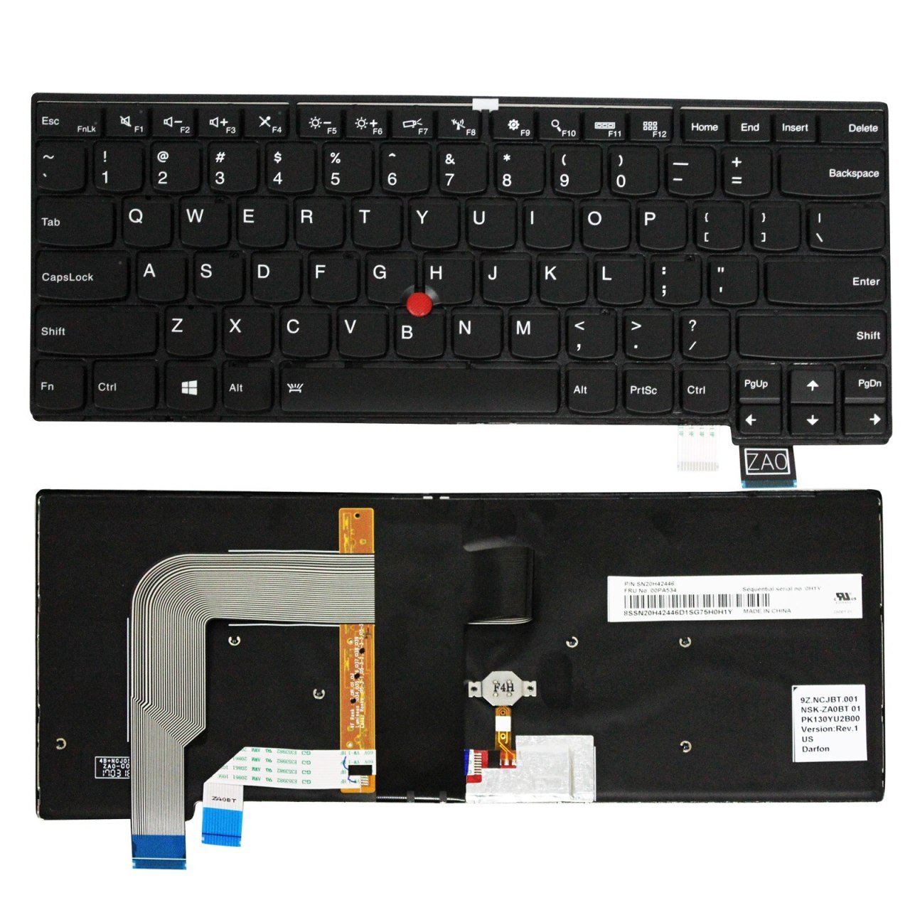 Orijinal Lenovo Thinkpad T40S Ledli Notebook Klavye (00PA562)