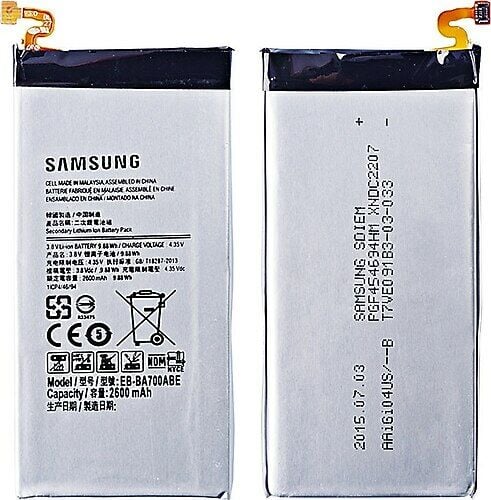 Samsung Orijinal Galaxy A7 A7-A700 4.35V 2600mAh 10.26Wh Cep Telefonu Batarya Pil