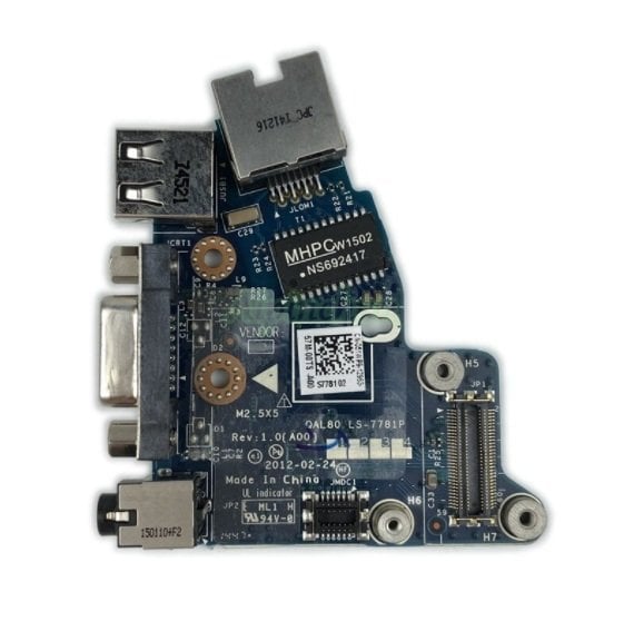 Dell Latitude E6430 Audio Jack VGA Ethernet USB Port Board LS-7781P CN-051WP9