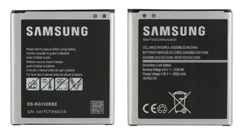 Samsung Orijinal EB-BG530BBE EB-BG530BBC 4.35V 2600mAh 9.88Wh Cep Telefonu Batarya Pil