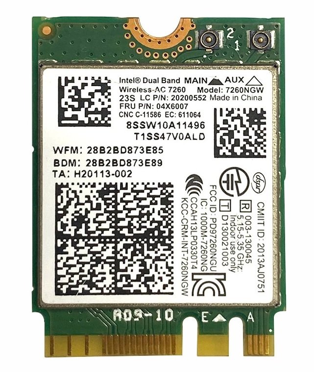 Lenovo 7260NGW WiFi Wireless Bağlantı Kartı 04X6087