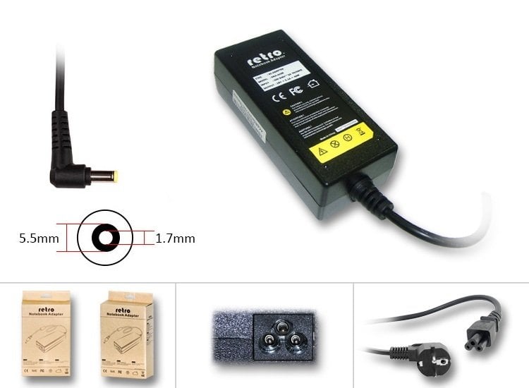 Acer Aspire One, Packard Bell DOT 40W Notebook Adaptör Laptop Şarj Aleti