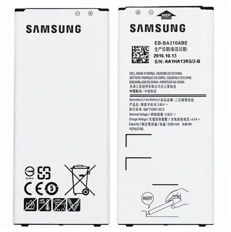 Samsung Orijinal Galaxy A500 A510 A520 4.4V 2300mAh 8.86Wh Cep Telefonu Batarya Pil