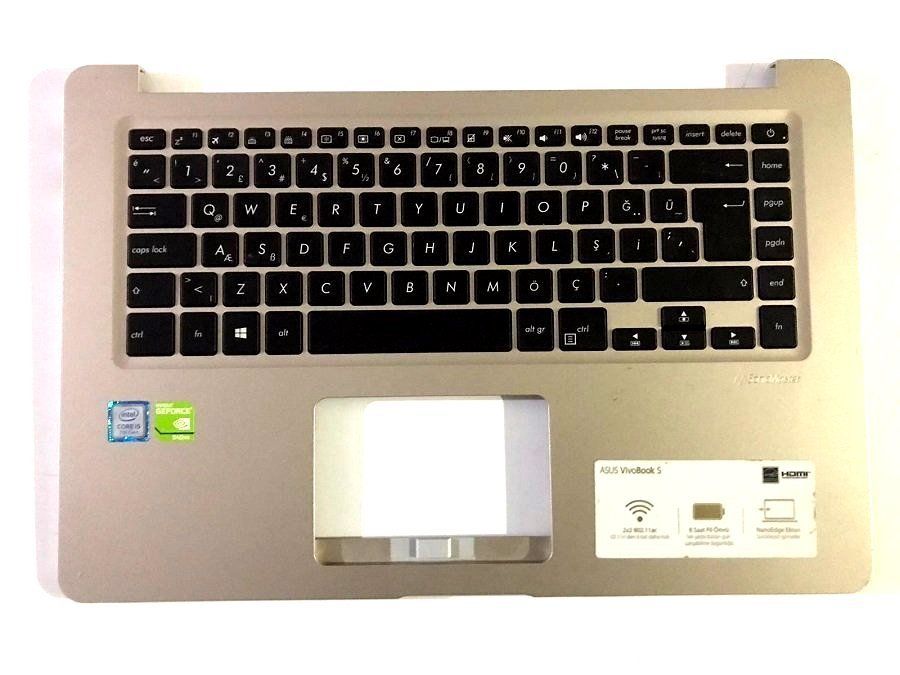 Asus Vivobook S X510 X510U X510UR X510UA Notebook Türkçe Klavye Dahil Üst Kasa 39XKGTCJN10