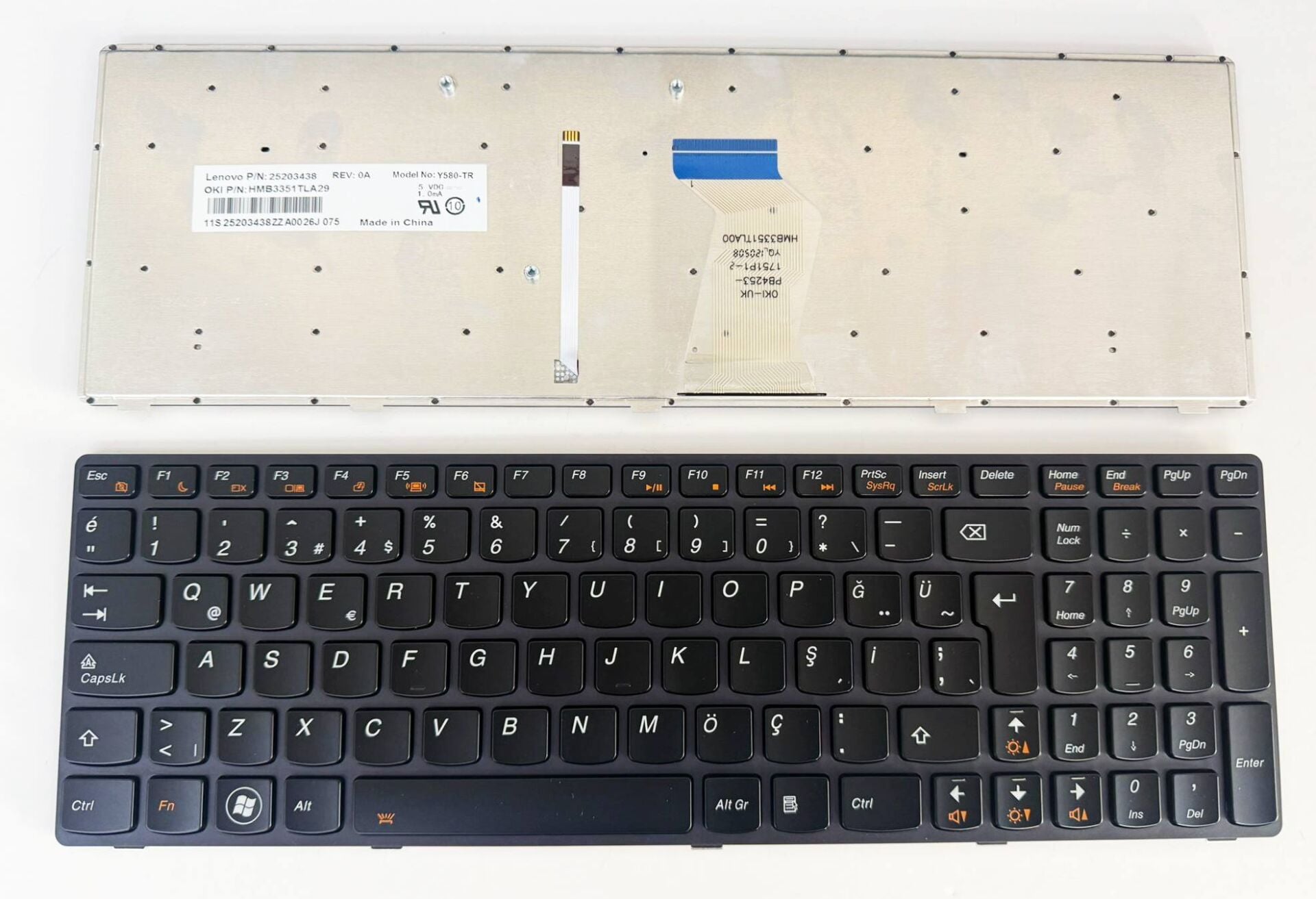 Lenovo ideapad Y580 20132 Klavye Tuş Takımı aydınlatmalı