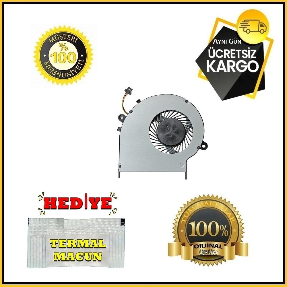 Orijinal Toshiba Satellite L50T-B Soğutucu Fan 3 pin