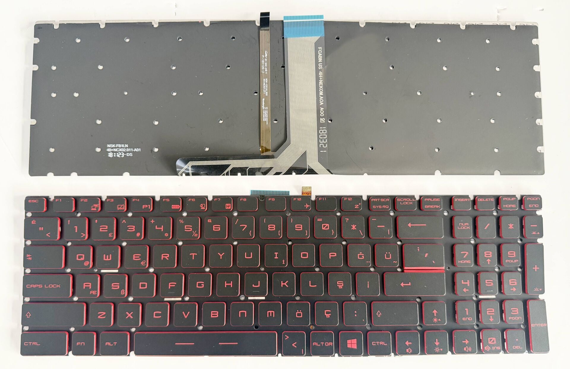 Msi GL63 GL65 GL75 MS-17E7 GE62 GP62 GT73 GP72 MS-179B MS-16JB MS-16J1 MS-16J2 MS-13J3 MS-16J5 GL72VR GL73 GV62 GV62VR GV72 GL65 GL75 GF75 Ms-16J3 Ms-16J4 Ms-16J6 Gp62 Ms-1795 Ms-1796 Ge72Mvr Ws60 Gs73 Gt73 Ws63 Ge73 Gt72S Kırmızı KLavye Aydınlatmalı