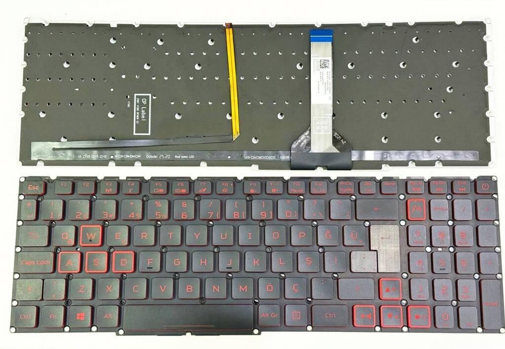 Acer Aspire Nitro 5 An515-43 An515-47 An515-54 An515-55 An515-56 An515-57 An515-58 An517-41 An517-42 An517-43 An517-45 An517-51 An517-52 An517-53 An517-54 An517-55 An517-56 An517-57 Predator Helios 300 Ph315-54 Ph315-55 Ph317-51 LG05P-N14BRL1 N22C1 Klavye