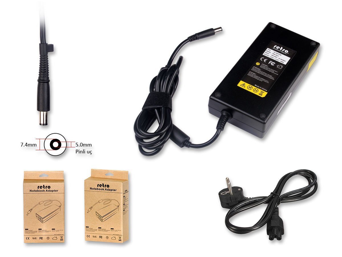 Dell 240W Pinli Uç Notebook Adaptör  Laptop Şarj Aleti