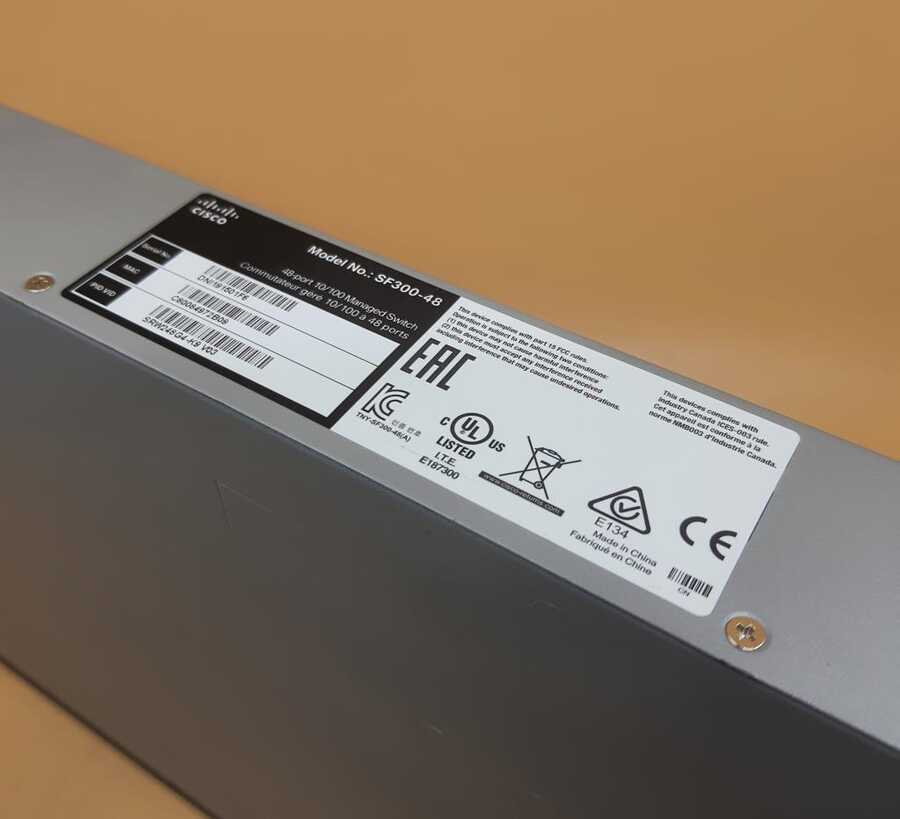 Cisco SF300-48 Managed 48 Port Switch 10/100 Managed Switch SF300-48