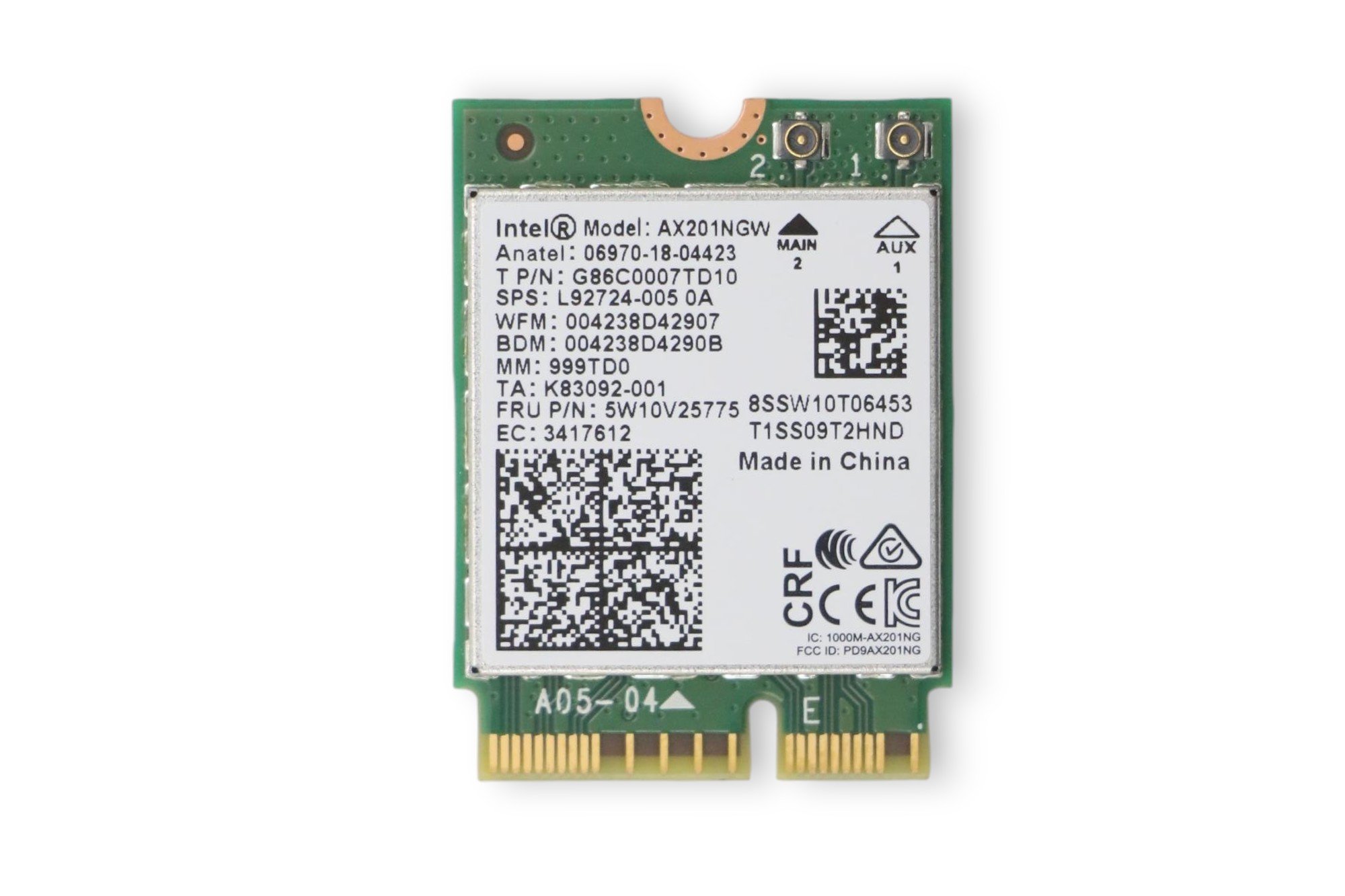Lenovo IdeaPad Gaming 3-15ACH6 82K2 3-15IHU6 82K1 Orijinal Wifi Kartı AX201NGW