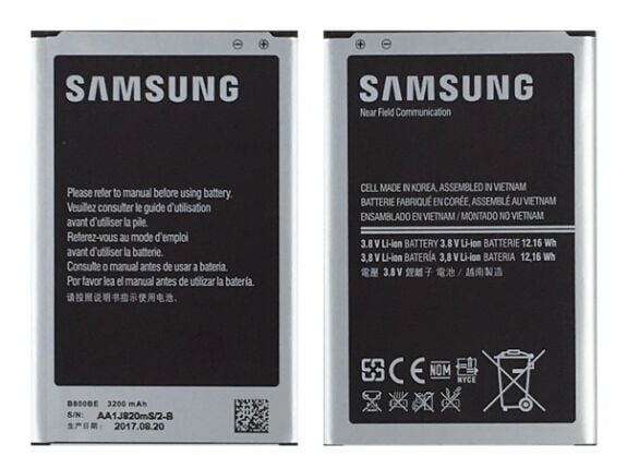 Samsung Orijinal Galaxy Note 3 N9000 N9002 3.8V 3200mAh 12.16Wh Cep Telefonu Batarya Pil