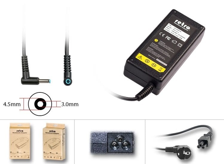 Hp Compaq 65W Pinli Uç 4.5mm Notebook Adaptör Laptop Şarj Aleti