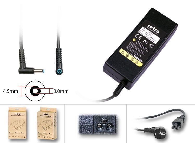 Hp Compaq 90W Pinli Uç 4.5mm Notebook Adaptör Laptop Şarj Aleti