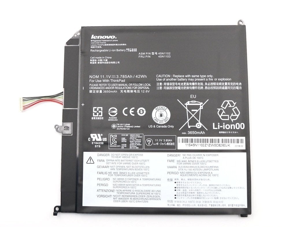 Orijinal Lenovo Thinkpad X1 Helix Serisi Tablet Batarya Notebook Pil