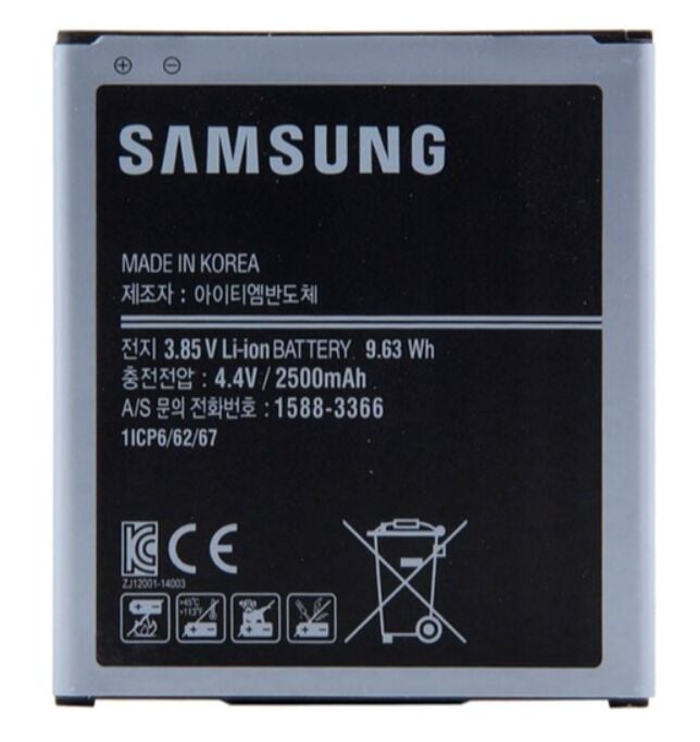 Samsung Orijinal Galaxy Grand Max G720 4.4V 2500mAh 9.63Wh Cep Telefonu Batarya Pil