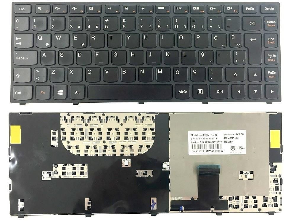 Lenovo Orijinal Yoga 13 Notebook Türkçe Klavye Laptop Tuş Takımı