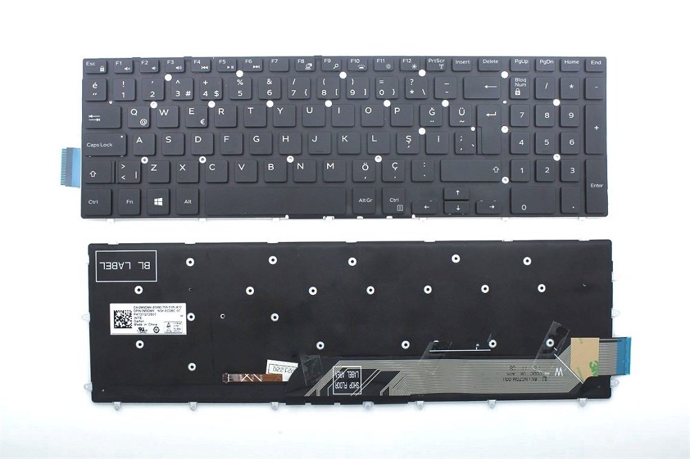 Dell Inspiron 15 Gaming 7577 Notebook Klavye Laptop Tuş Takımı - Backlit (Işıklı)