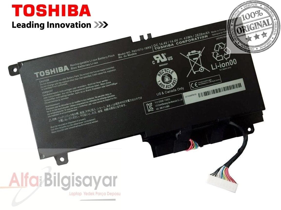 Toshiba Satellite L50-A Serisi Batarya Pil Orjinal