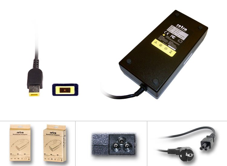 Lenovo 170W Dikdörtgen Pinli Uç (Usb Tip) Notebook Adaptör Laptop Şarj Aleti