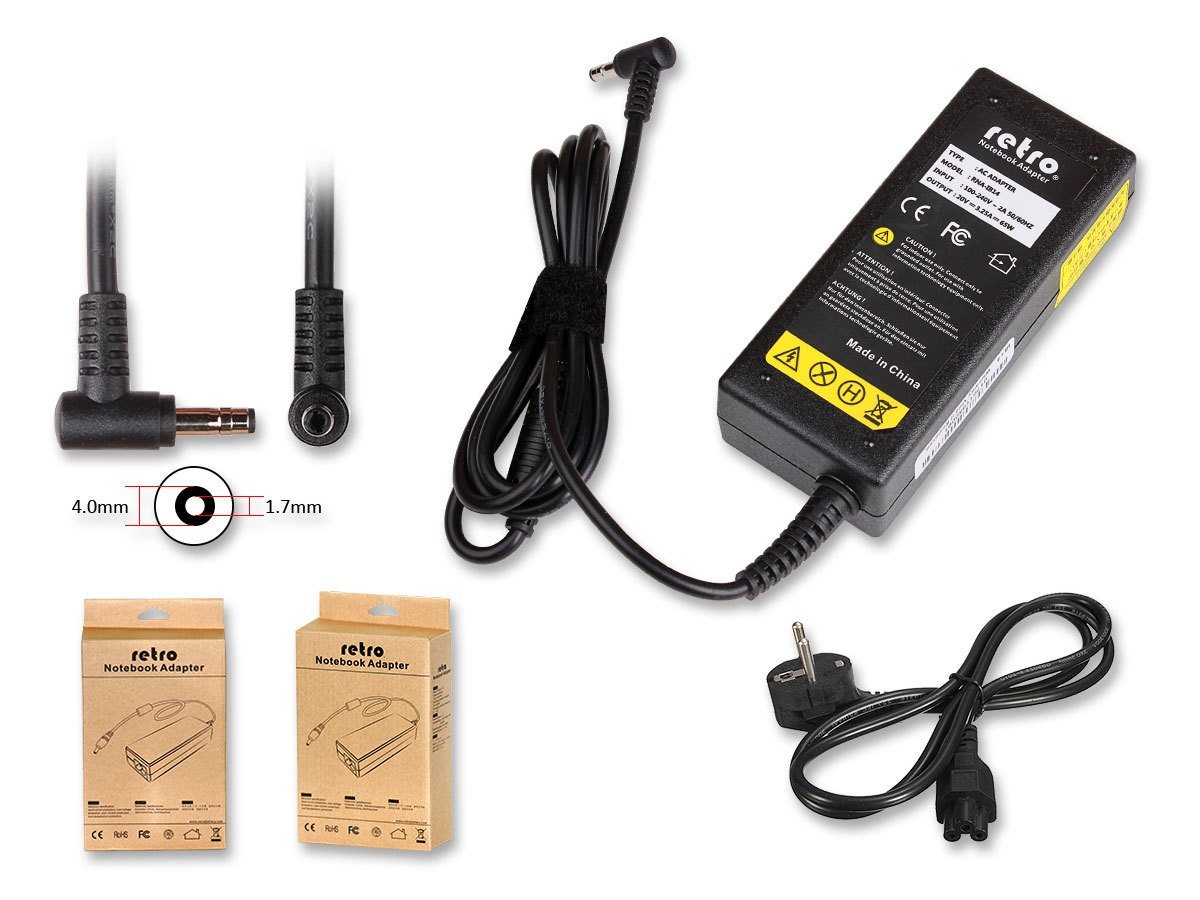 Lenovo 65W 4.0x1.7mm Notebook Adaptör Laptop Şarj Aleti