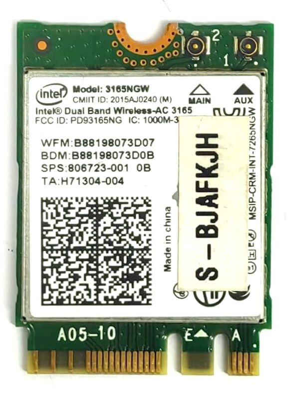 Orijinal Casper Excalibur G5K Notebook Wifi Lan Kartı 3165NGW H35123-001